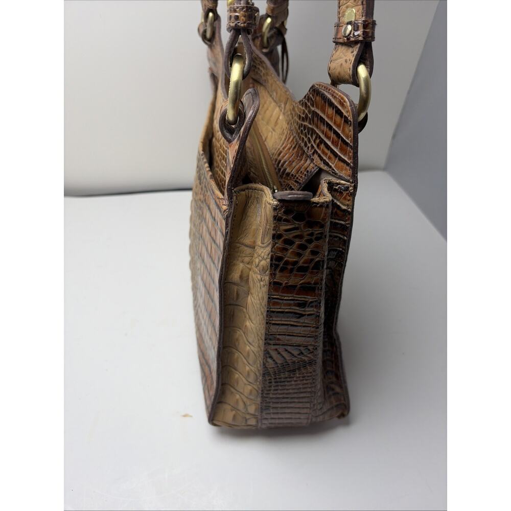 BRAHMIN Melbourne Esme Shoulder Bag Toasted Almond. Tan Brown Double Strap - Picture 6 of 10